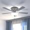 Vaxcel Expo 42 inch Flush Mount Satin Nickel Ceiling Fan with LED Light Kit F0023 - alternate 2